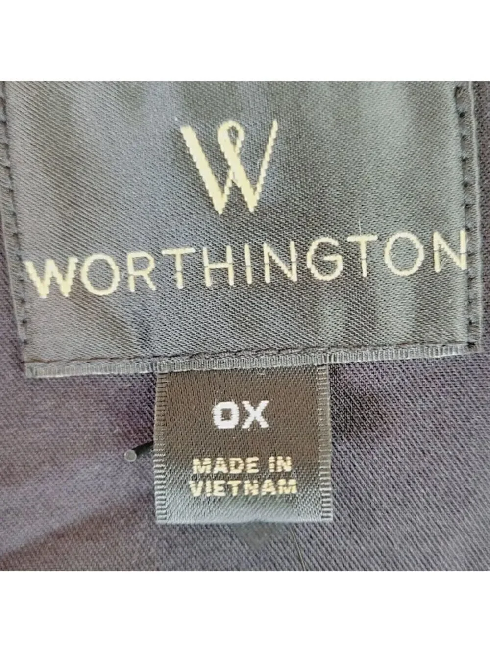 Worthington Open Blazer Size 0X Women's Black Three-Quarter Cinch Sleeve NWT